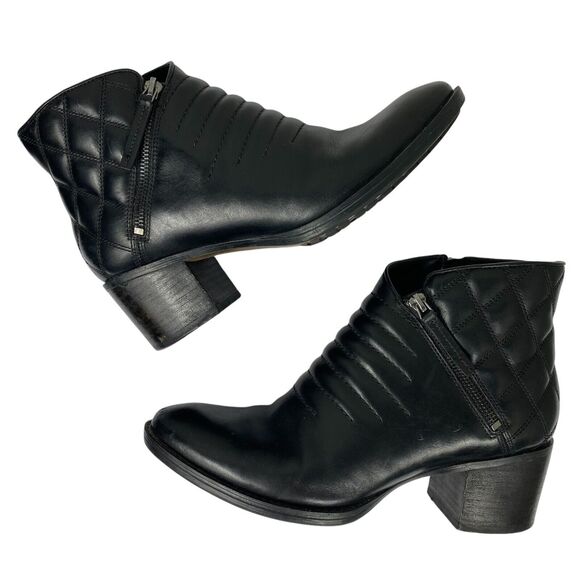 Clarks Narrative Moto Boot Movie Retro Leather Boots Sz 11 Black Biker - Picture 1 of 11